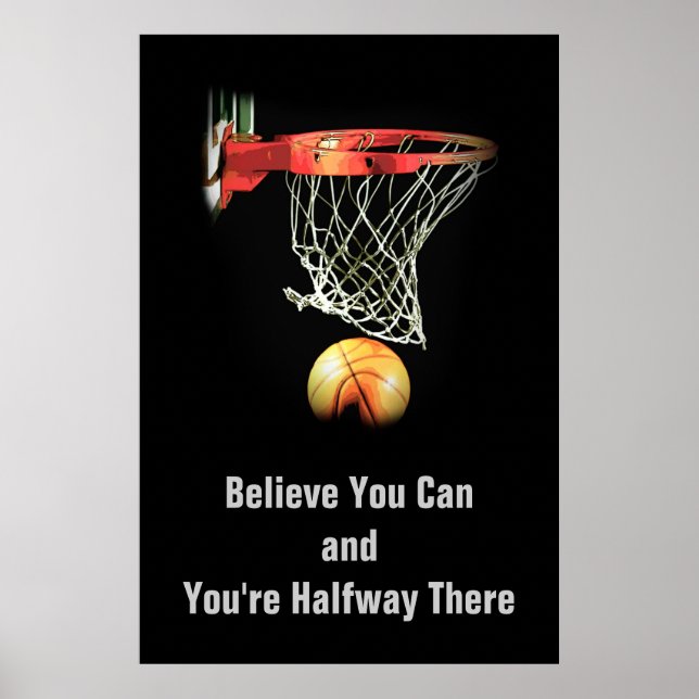 Póster Motivación cree que puedes citar a Poster de balon (Frente)