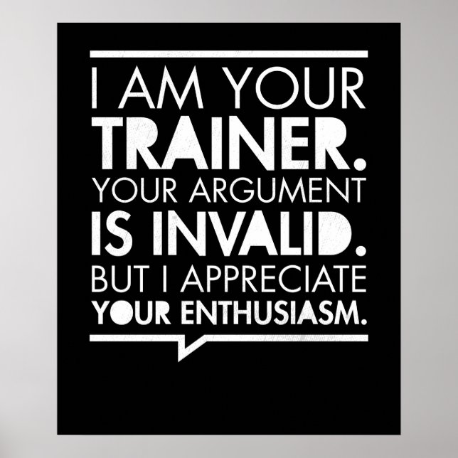 Póster Motivación de aptitud para entrenador personal (Frente)