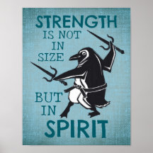 Motivación de Badass Karate Penguin