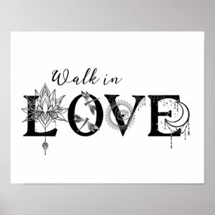Póster Motivación de caminar por la luna de Lotus