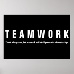 Póster Motivación de citas Inspiradoras de trabajo en equ