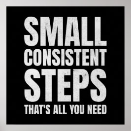 Póster Motivación de consistencia de pequeños pasos consi
