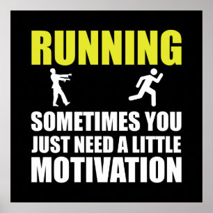 Póster Motivación de ejecución zombis