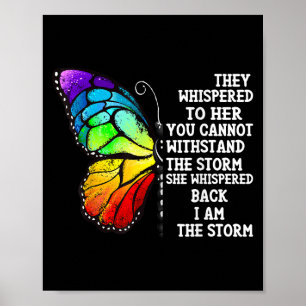 Póster Motivación de empoderamiento de mariposas inspirad