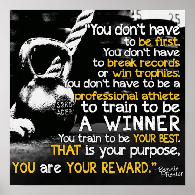 Póster Motivación de entrenamiento (Frente)