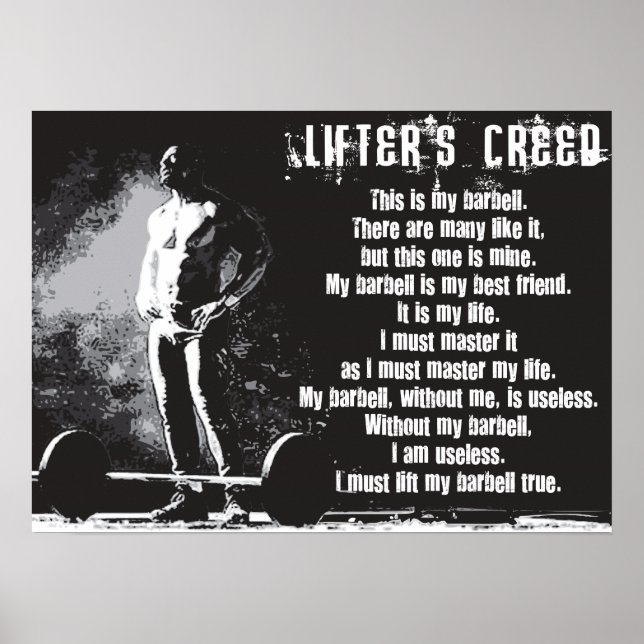 Póster Motivación de entrenamiento (Frente)