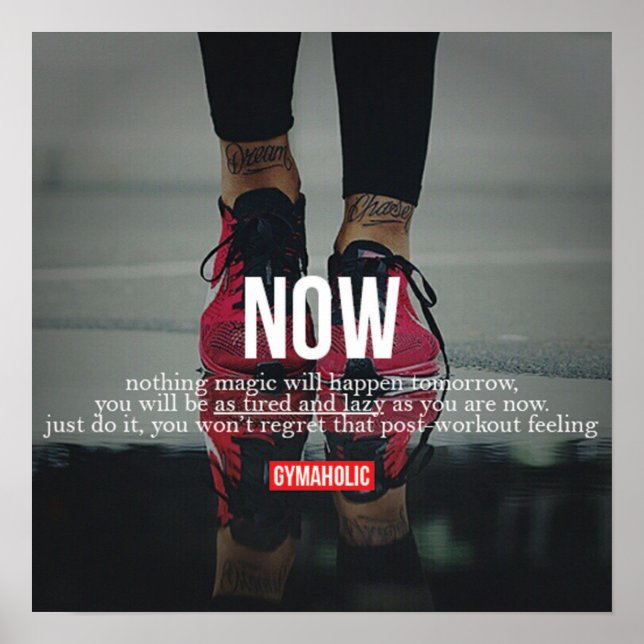 Póster Motivación de entrenamiento (Frente)