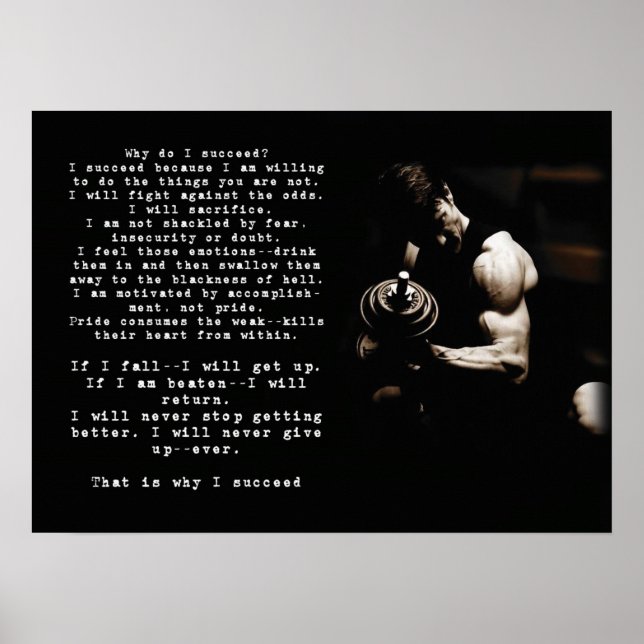 Póster Motivación de entrenamiento (Frente)