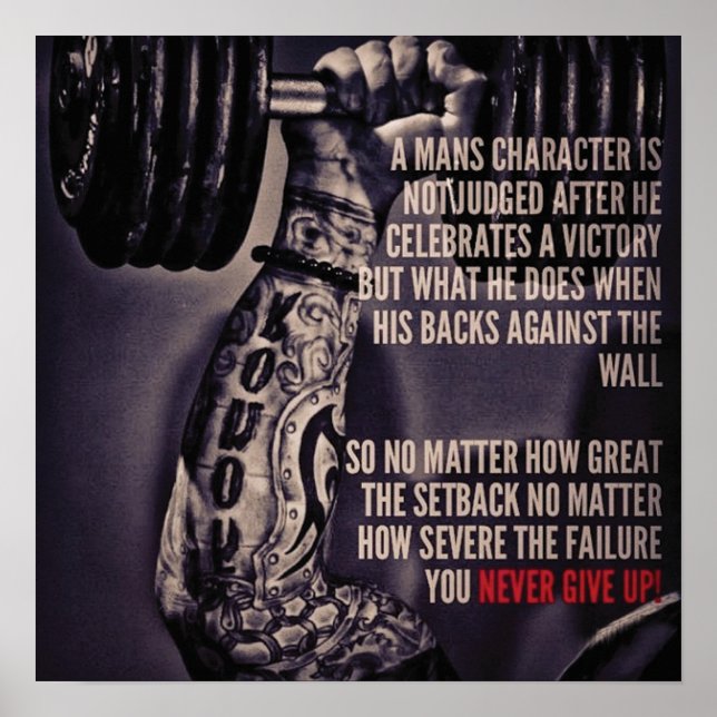 Póster Motivación de entrenamiento (Frente)