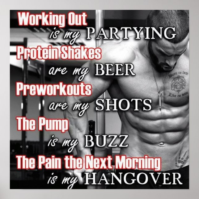 Póster Motivación de entrenamiento (Frente)