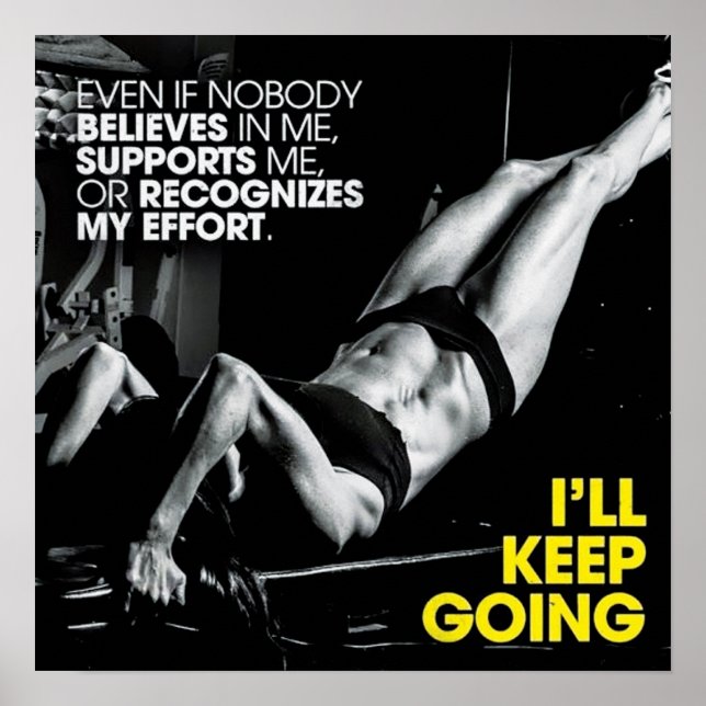 Póster Motivación de entrenamiento (Frente)