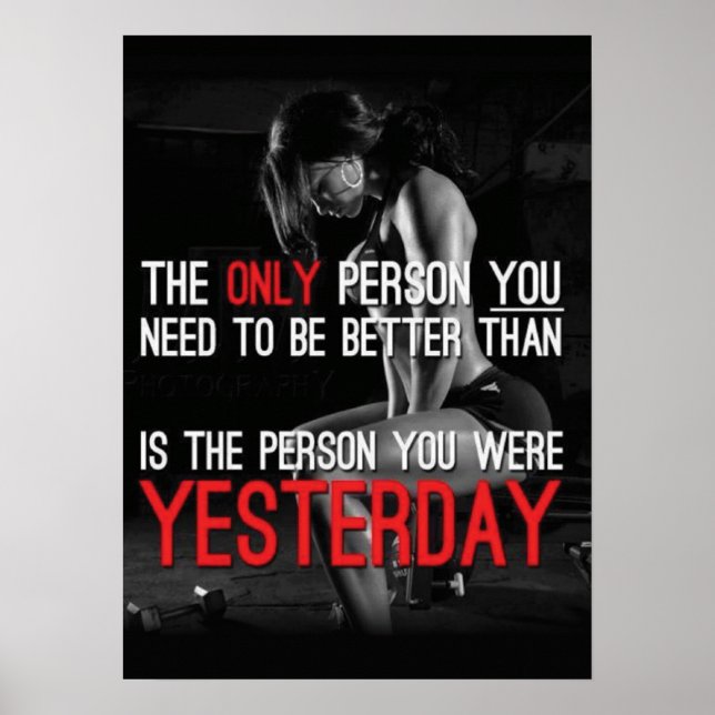 Póster Motivación de entrenamiento (Frente)