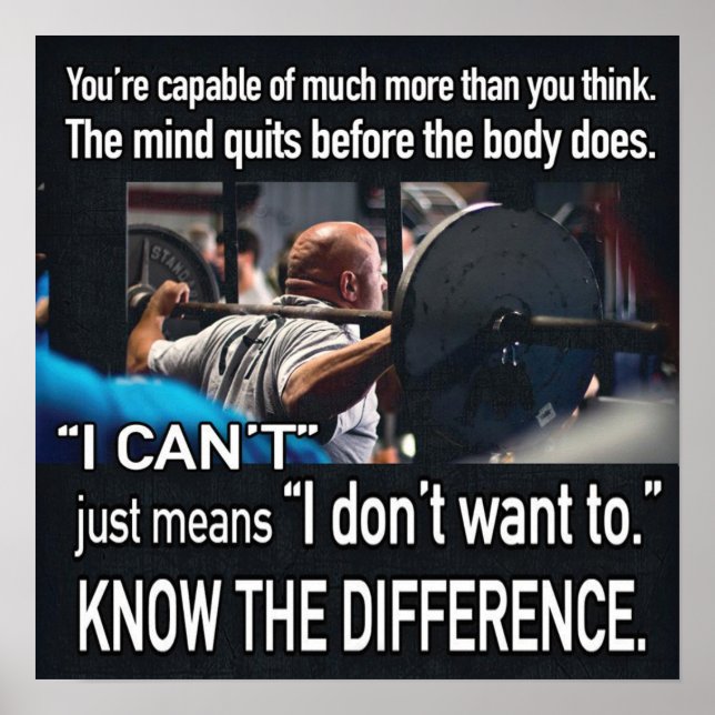 Póster Motivación de entrenamiento (Frente)