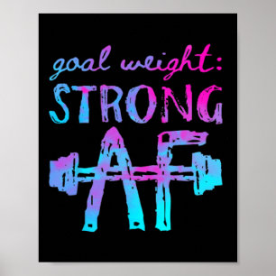 Póster Motivación de entrenamiento Af fuerte de peso de o