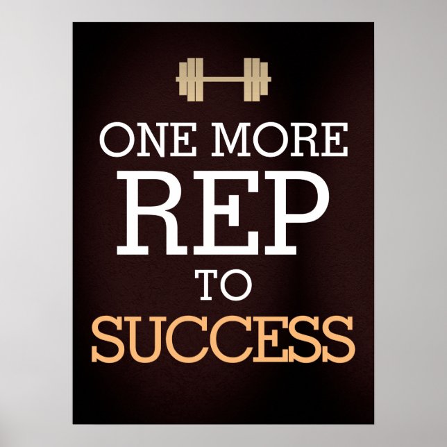 Póster Motivación de entrenamiento de fitness (Frente)