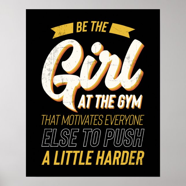 Póster Motivación de entrenamiento de gimnasia (Frente)