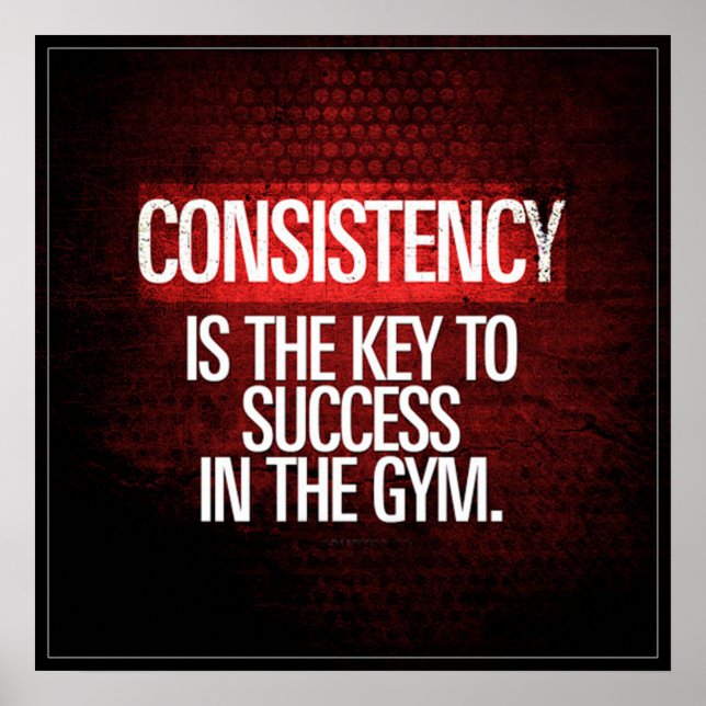 Póster Motivación de entrenamiento de gimnasio (Frente)