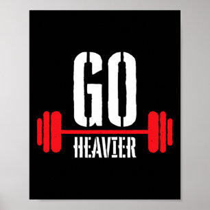 Póster Motivación de entrenamiento de mayor fuerza