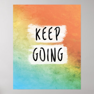 Póster Motivación de entrenamiento, seguir adelante, impr