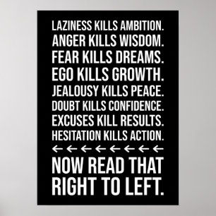 Póster Motivación de éxito, gimnasio, empuje, inspiración