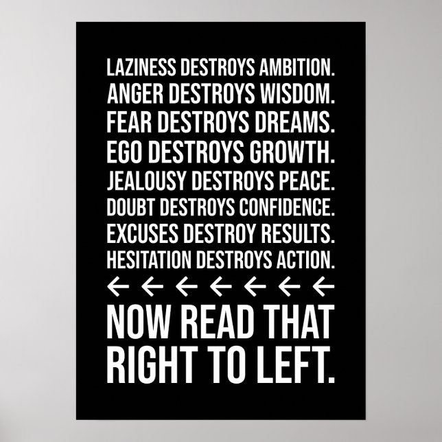 Póster Motivación de éxito inteligente, gimnasio, empuje, (Frente)