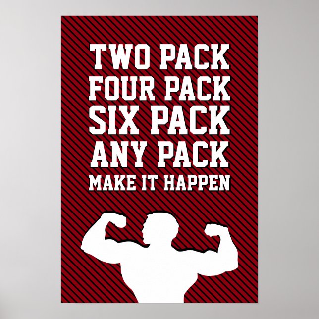 Póster Motivación de fitness Cita nueva tipografía modern (Frente)