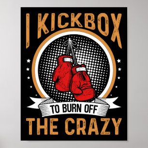 Póster Motivación de Kickboxing I Practico Kickboxing par