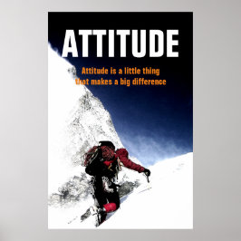 Póster Motivación de la actitud del alpinista
