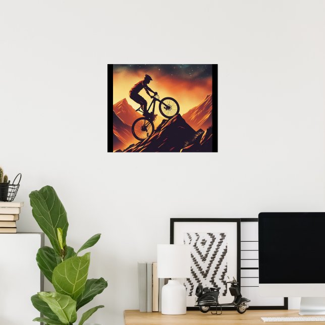 Póster Motivación de la bicicleta, la bicicleta, el cicli (Oficina en casa)