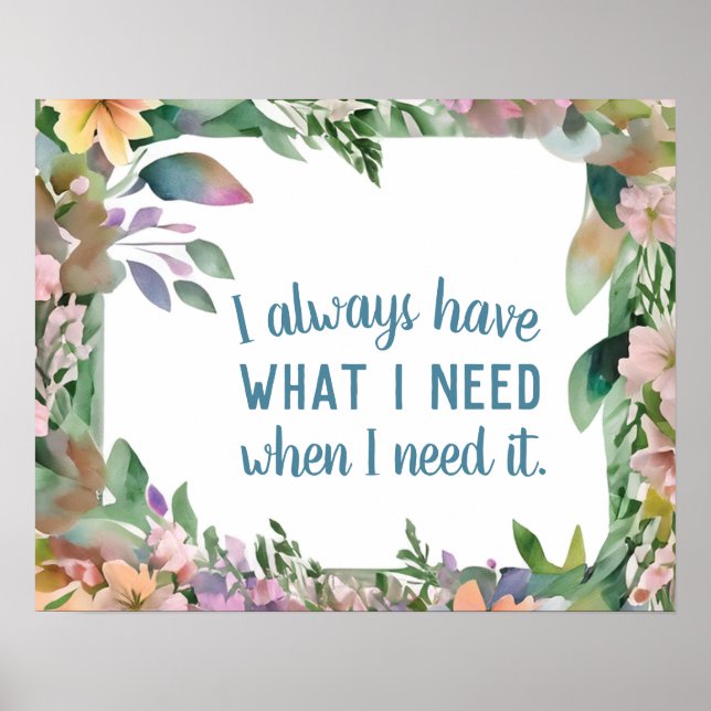 Póster Motivación de la Ley de citas inspiradoras (Frente)