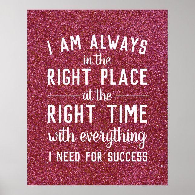 Póster Motivación de la Ley de citas inspiradoras (Frente)