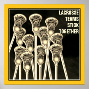 Póster motivación de lacrosse