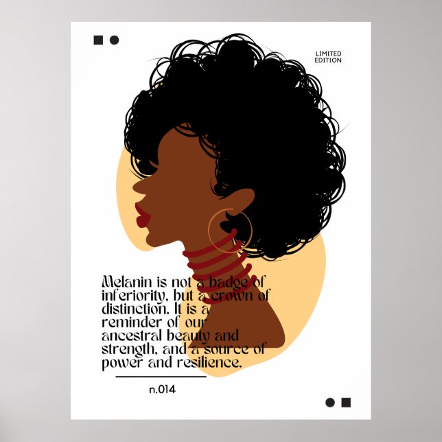 Póster Motivación de Melanin (Frente)