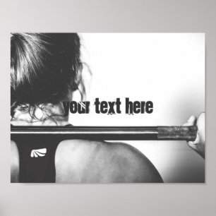 Póster Motivación de texto de personalizable de gimnasio