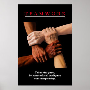 Póster Motivación de trabajo en equipo Inspirador