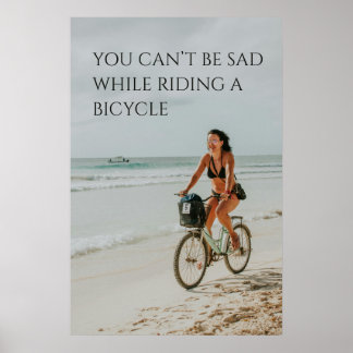 Póster Motivación del ciclismo - Paseo en bicicleta de pl