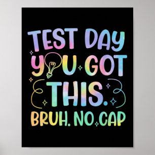 Póster Motivación del día de prueba de estado estático qu
