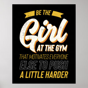Póster Motivación del entrenamiento del gimnasio de la