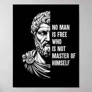 Póster Motivación del filósofo estoico griego Epictetus S