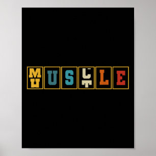 Póster Motivación del Gimnasio Hustle Musle Odómetro de H