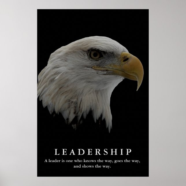 Póster Motivación del liderazgo del águila estadounidense (Frente)