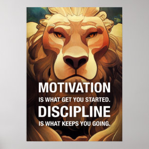 Póster Motivación Disciplina León Cotizaciones Motivacion