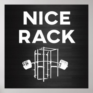 Póster Motivación divertida de gimnasio: rack agradable, 