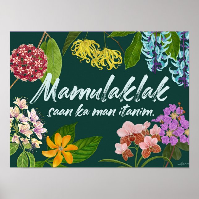 Póster Motivación filipina "Mamulaklak" (Bloom) (Frente)