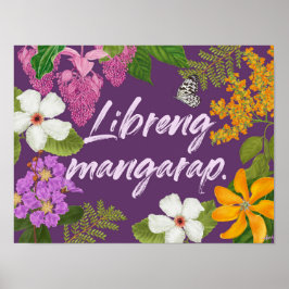 Póster Motivación filipina por "libreng mangarap"