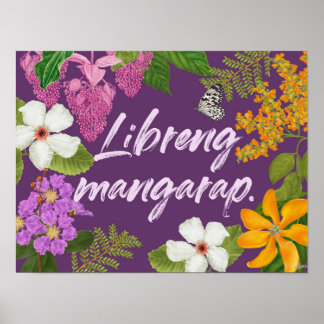 Póster Motivación filipina por "libreng mangarap"