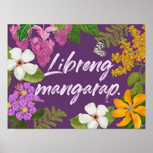 Póster Motivación filipina por "libreng mangarap" (Frente)
