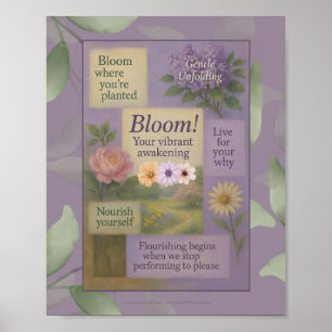 Póster Motivación floral