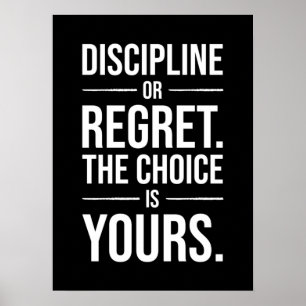 Póster Motivación inestable - Disciplina vs arrepentimien