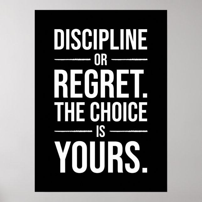 Póster Motivación inestable - Disciplina vs arrepentimien (Frente)